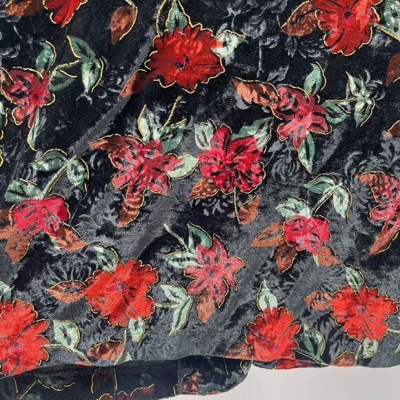 Vintage Miz California Velvet Floral Bolero Blazer Jacket Medium – Made in USA - Picture 11 of 14